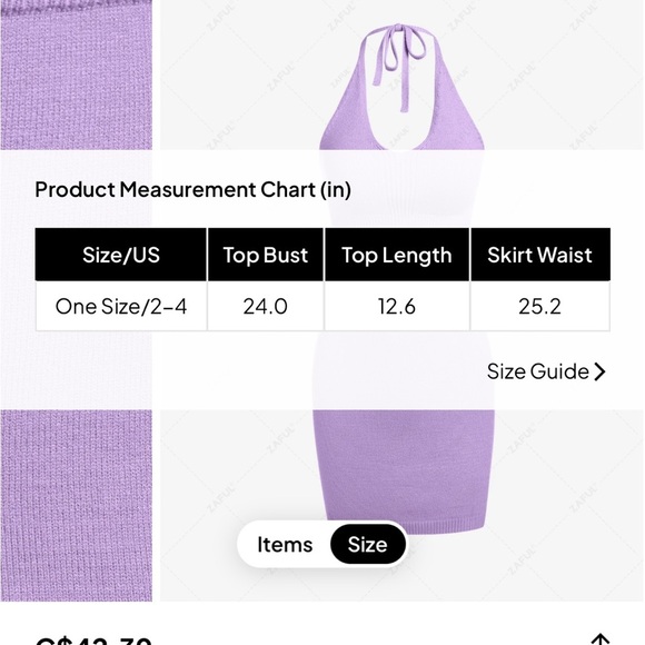 ⚡️2/$25⚡️ Purple Halter Top and Mini Skirt Matching Set | Vacation Resort Party - Picture 17 of 17